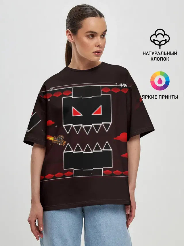 Женская футболка оверсайз