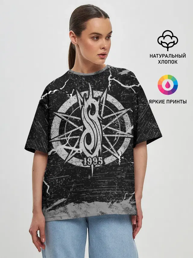 Женская футболка оверсайз
