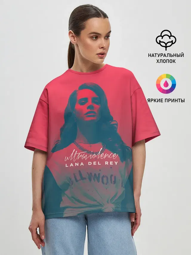 Женская футболка оверсайз