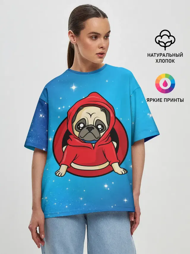 Женская футболка оверсайз