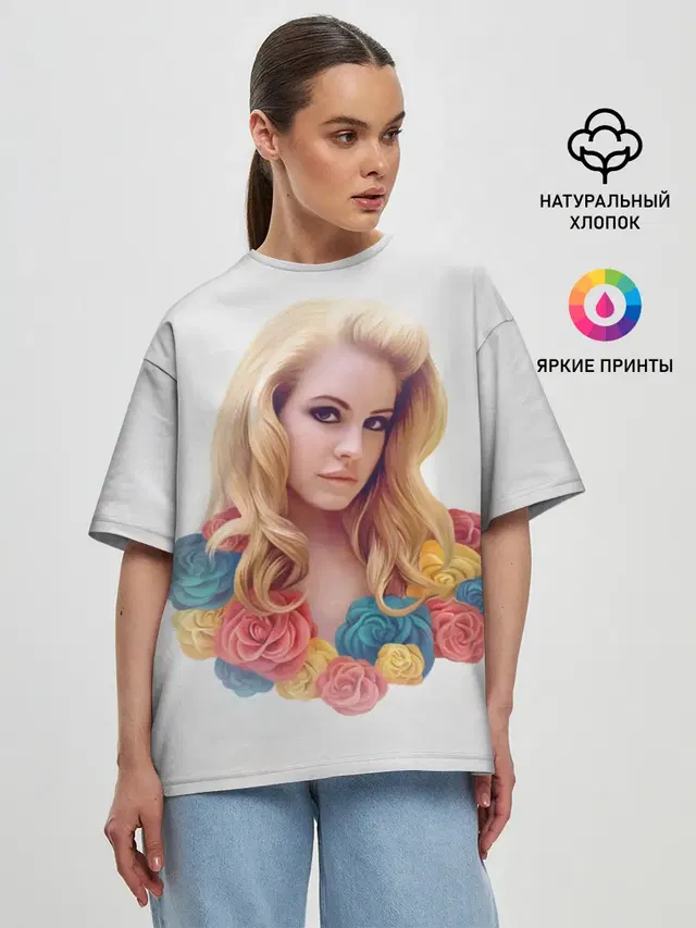Женская футболка оверсайз