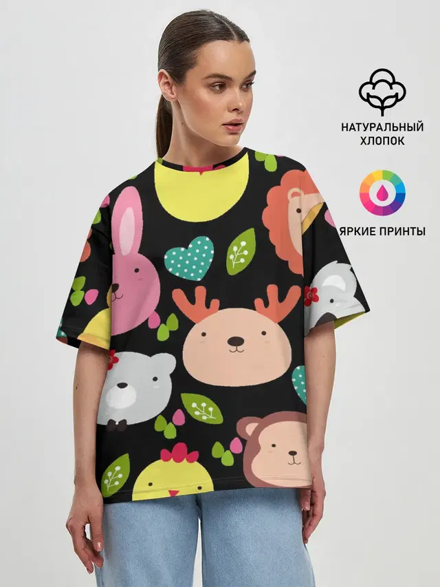 Женская футболка оверсайз