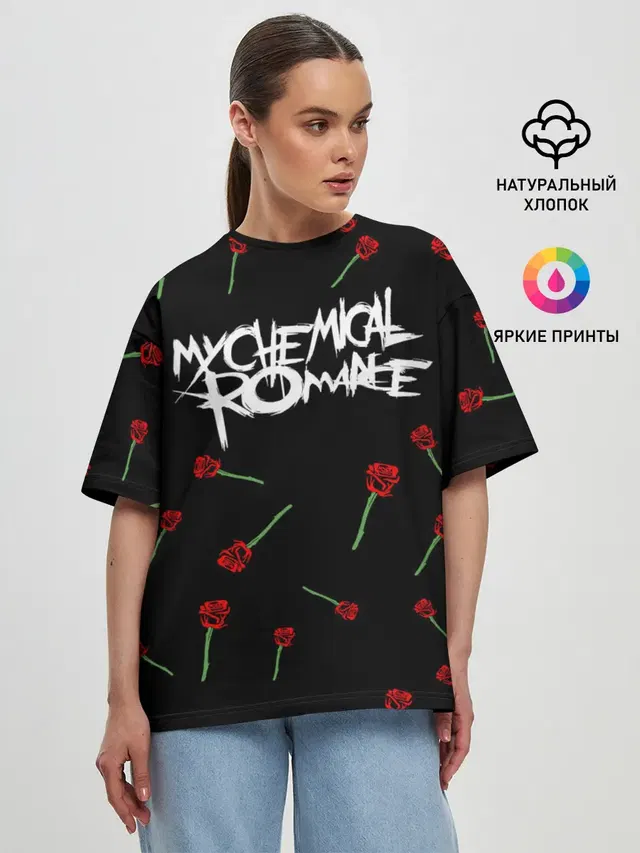 Женская футболка оверсайз