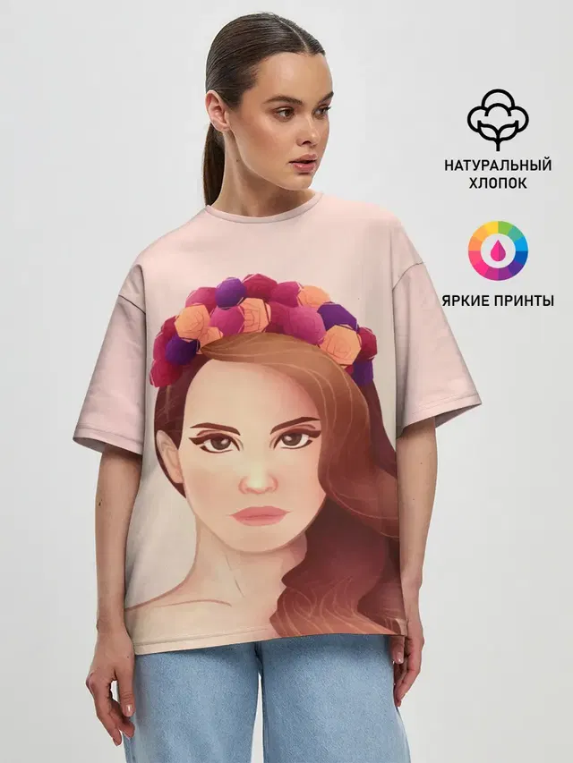 Женская футболка оверсайз