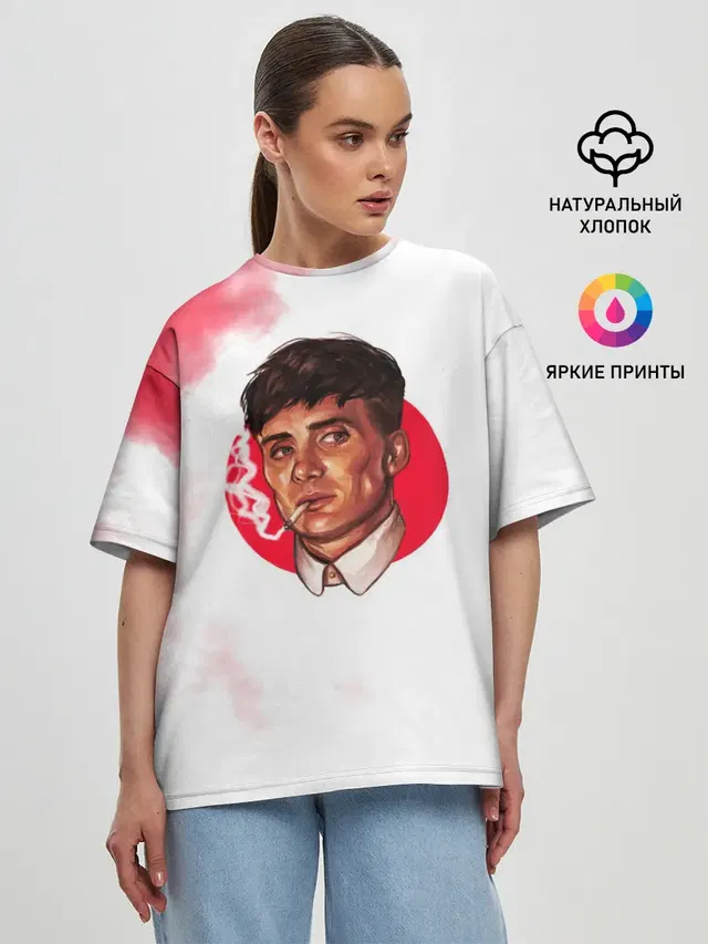 Женская футболка оверсайз