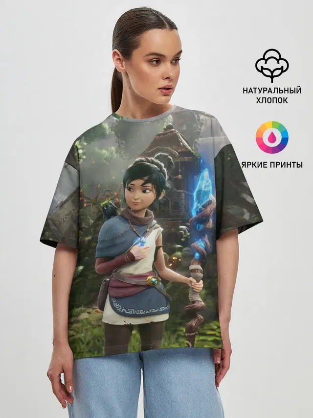 Женская футболка оверсайз