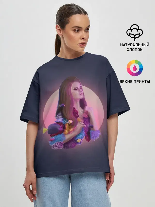 Женская футболка оверсайз
