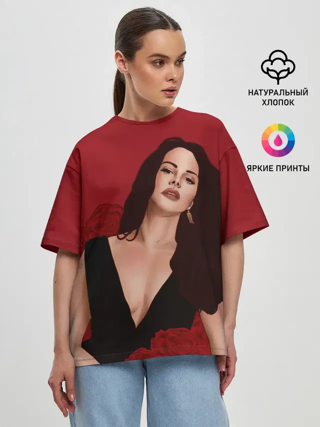 Женская футболка оверсайз
