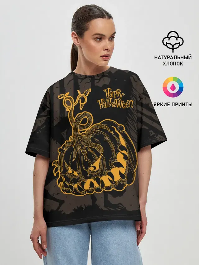 Женская футболка оверсайз