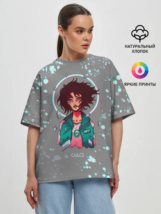 Женская футболка оверсайз