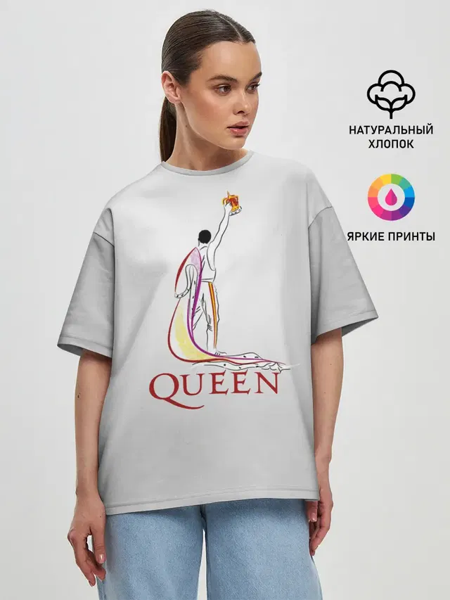 Женская футболка оверсайз