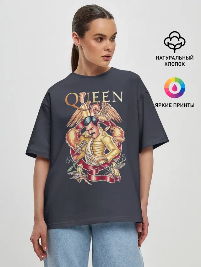 Женская футболка оверсайз