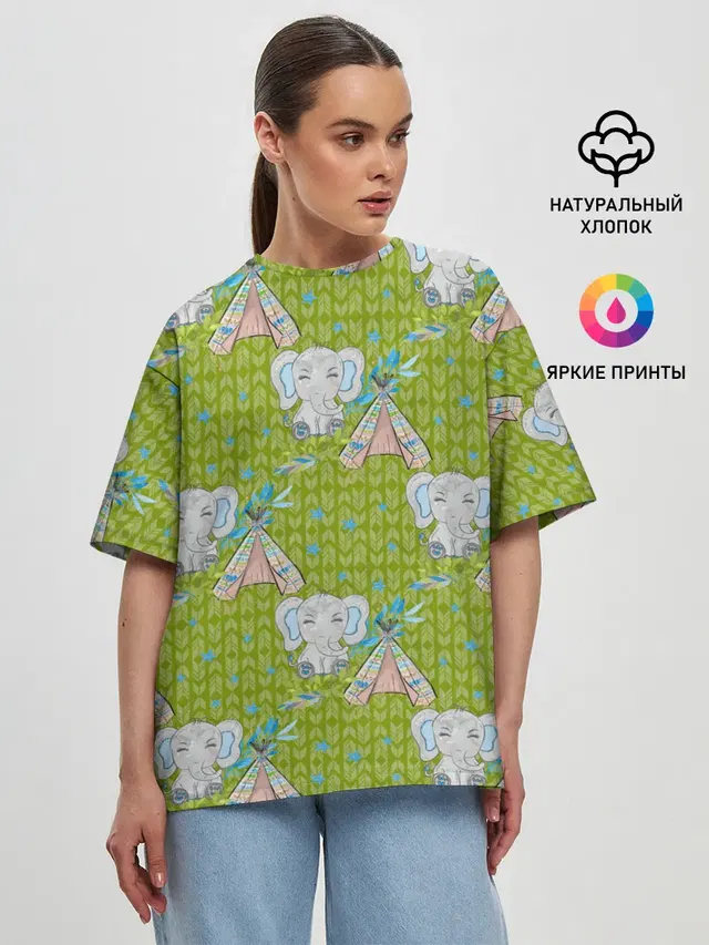 Женская футболка оверсайз