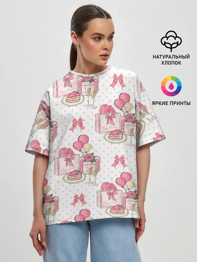 Женская футболка оверсайз