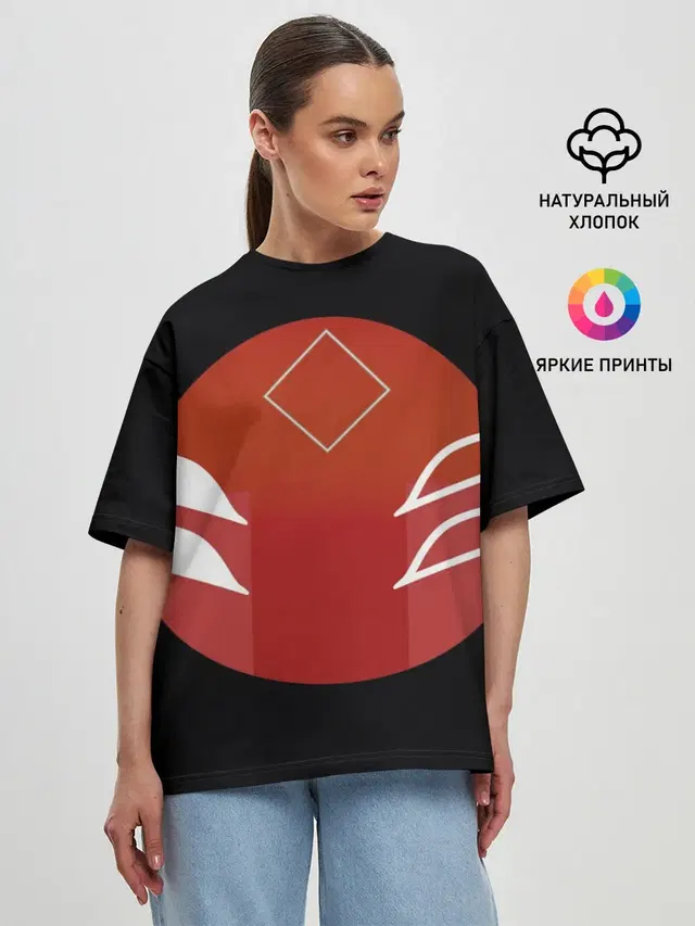 Женская футболка оверсайз