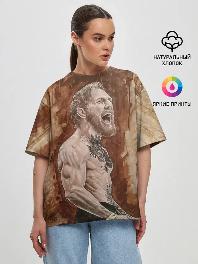 Женская футболка оверсайз