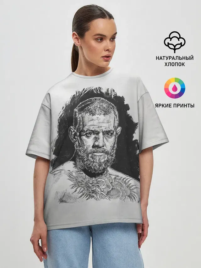 Женская футболка оверсайз