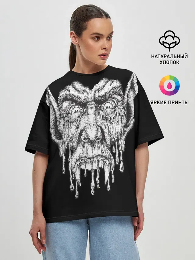 Женская футболка оверсайз