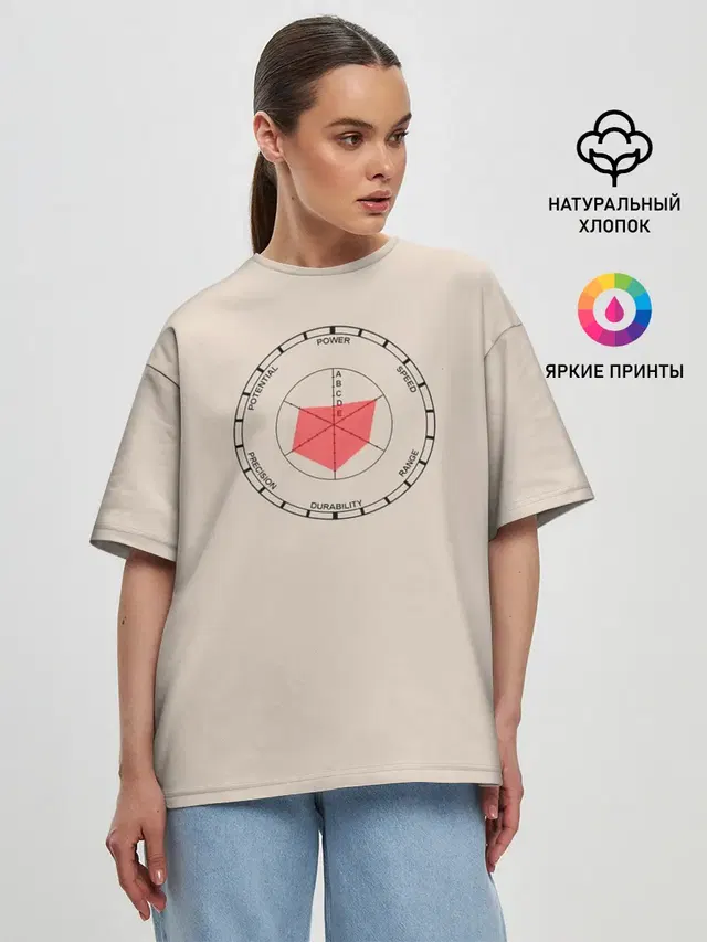 Женская футболка оверсайз