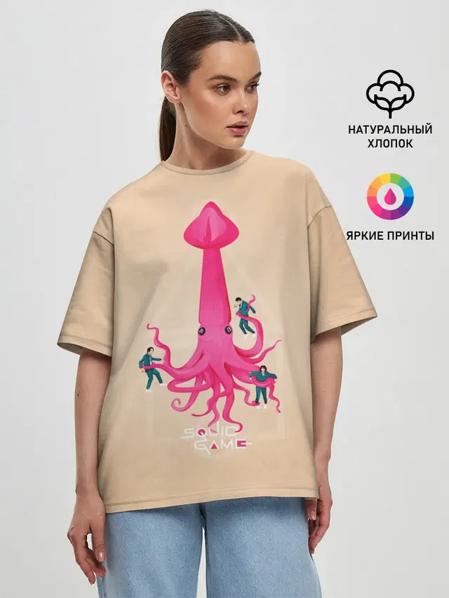 Женская футболка оверсайз