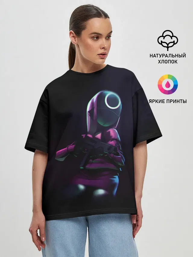 Женская футболка оверсайз