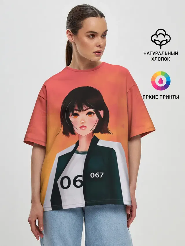 Женская футболка оверсайз