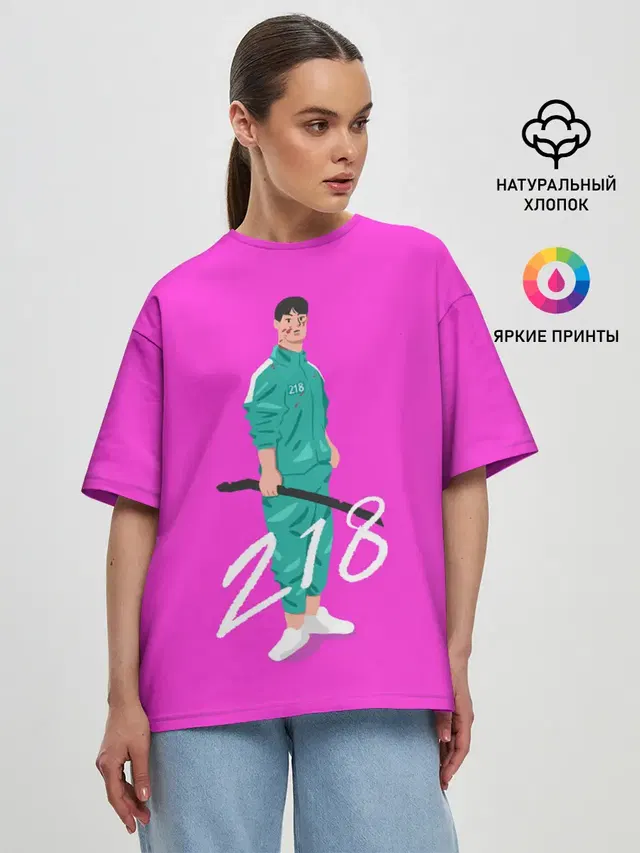 Женская футболка оверсайз