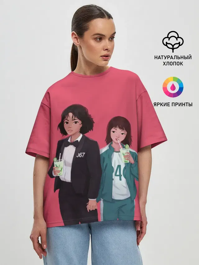 Женская футболка оверсайз