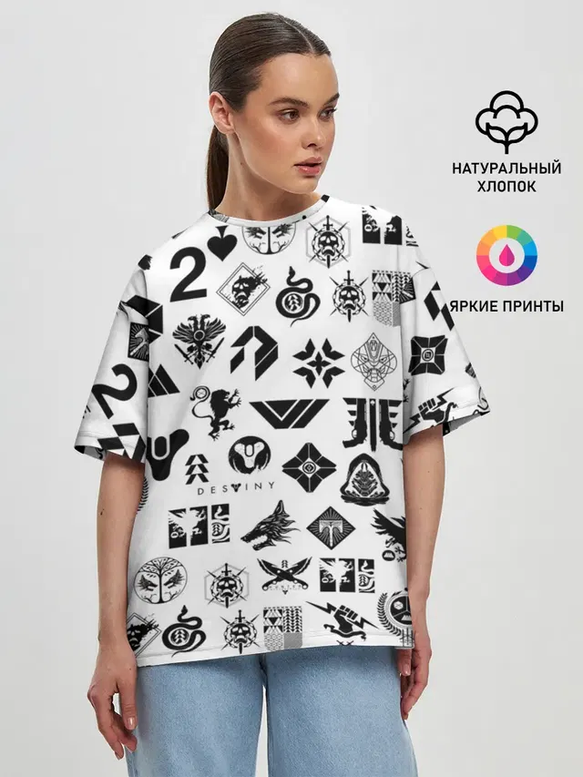 Женская футболка оверсайз