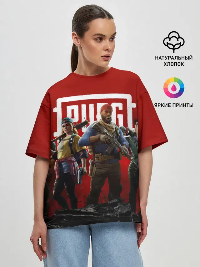 Женская футболка оверсайз