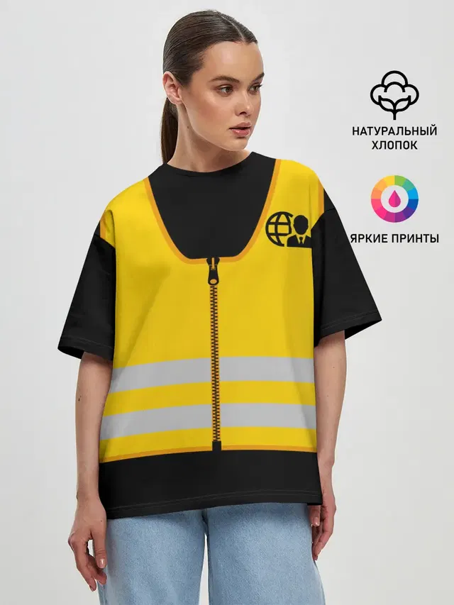 Женская футболка оверсайз
