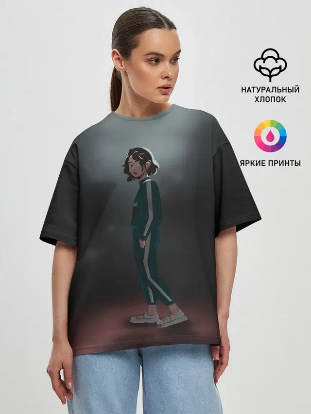 Женская футболка оверсайз