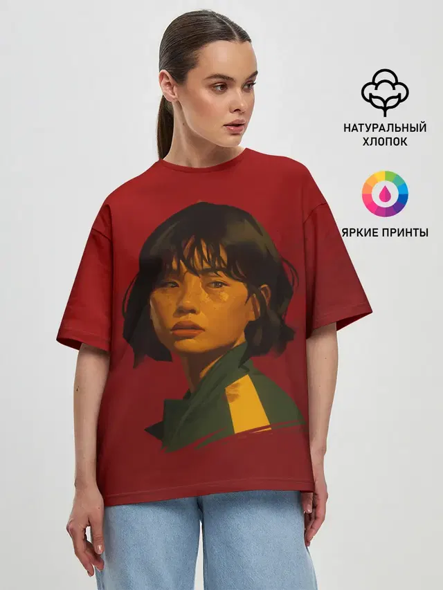 Женская футболка оверсайз