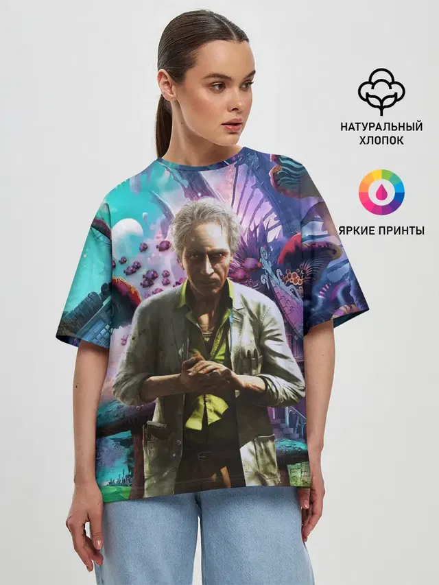 Женская футболка оверсайз с принтом «Far Cry — MushroomTrip»