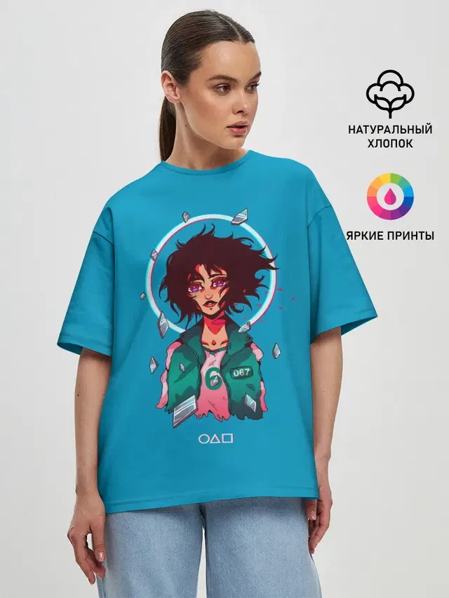 Женская футболка оверсайз