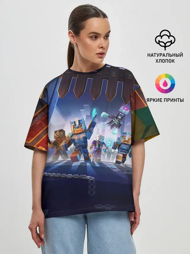 Женская футболка оверсайз