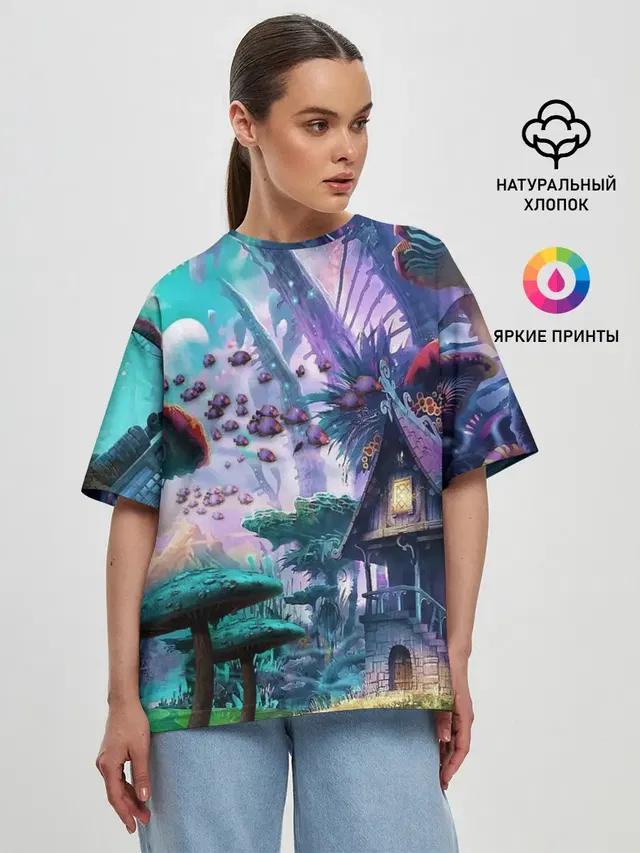 Женская футболка оверсайз