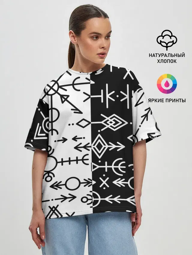 Женская футболка оверсайз