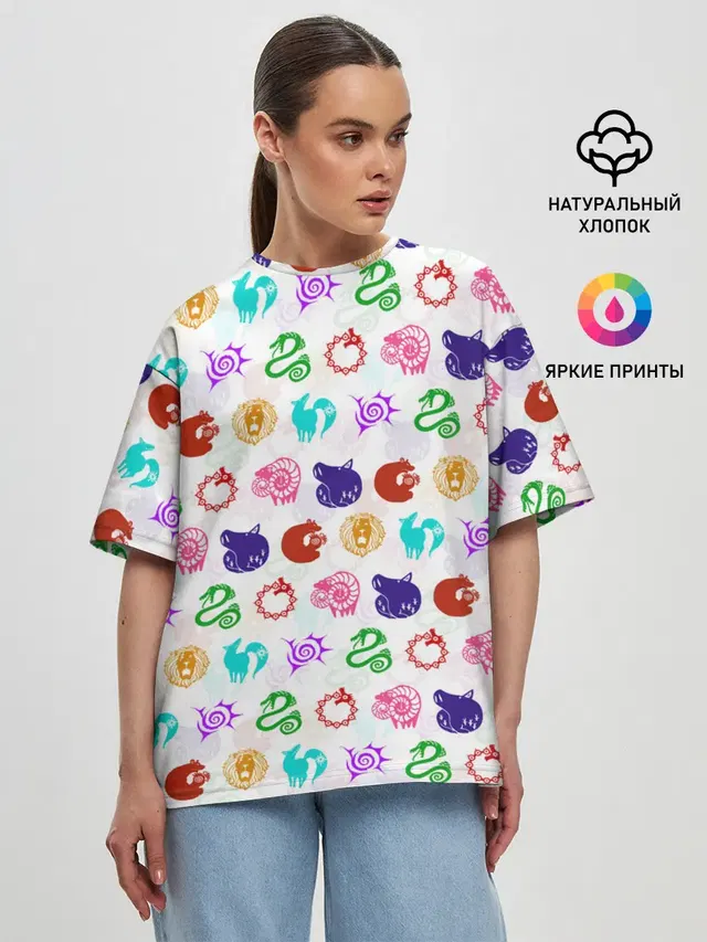 Женская футболка оверсайз