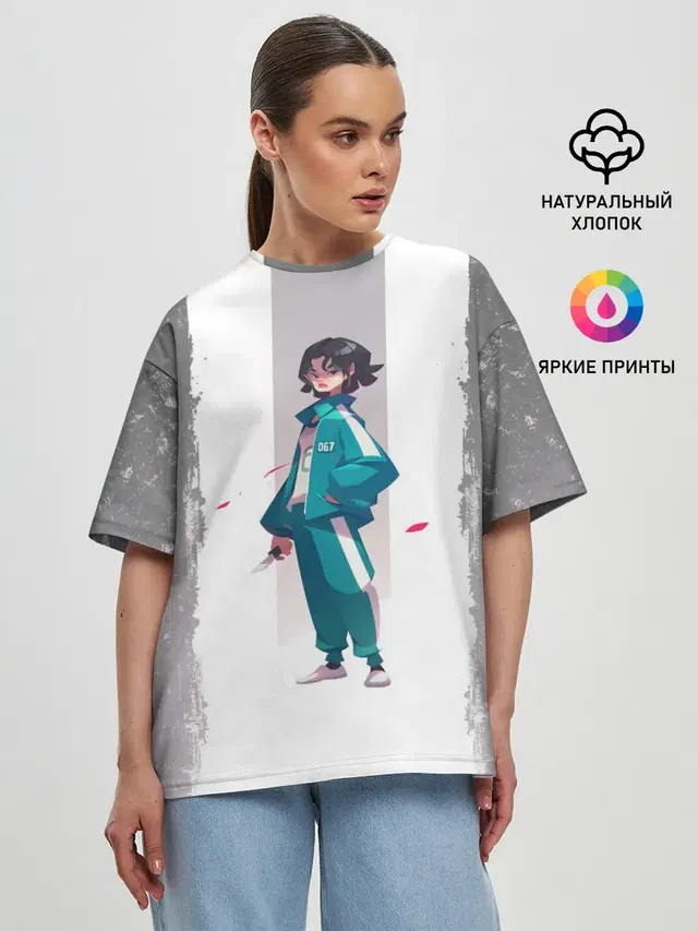 Женская футболка оверсайз