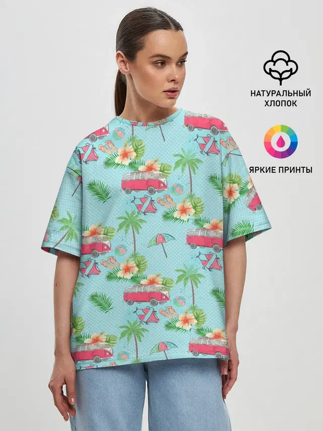 Женская футболка оверсайз