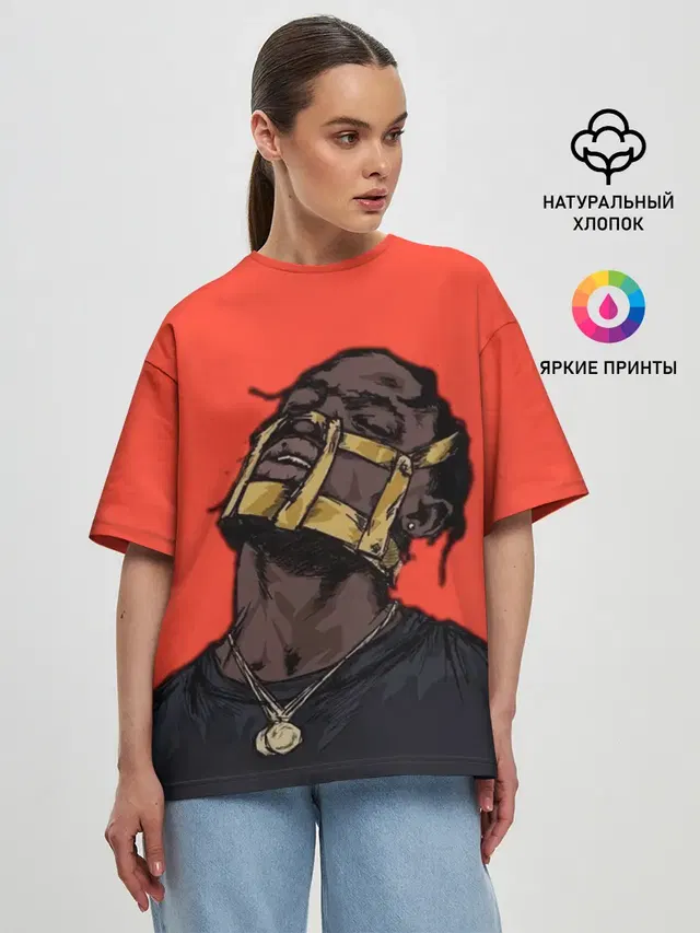 Женская футболка оверсайз