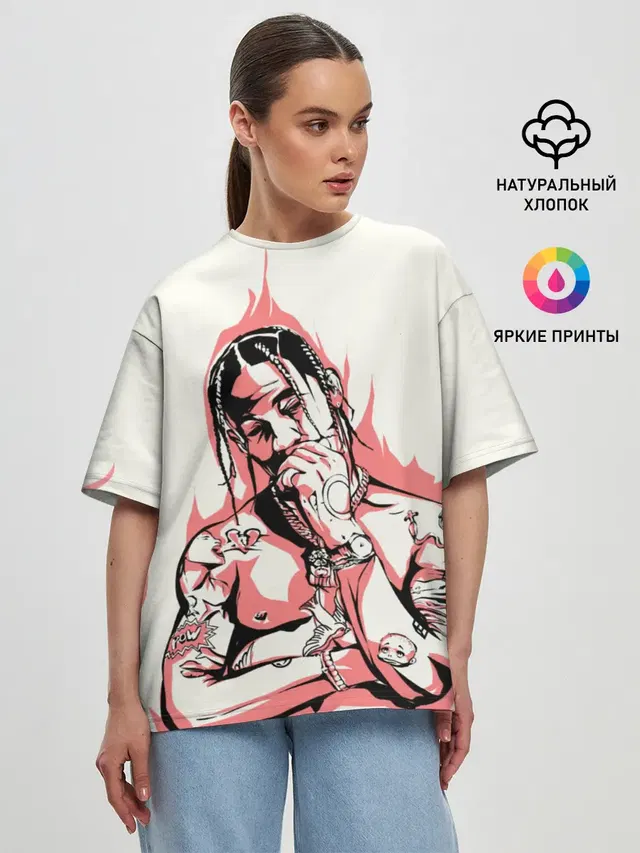 Женская футболка оверсайз