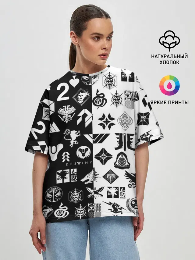Женская футболка оверсайз