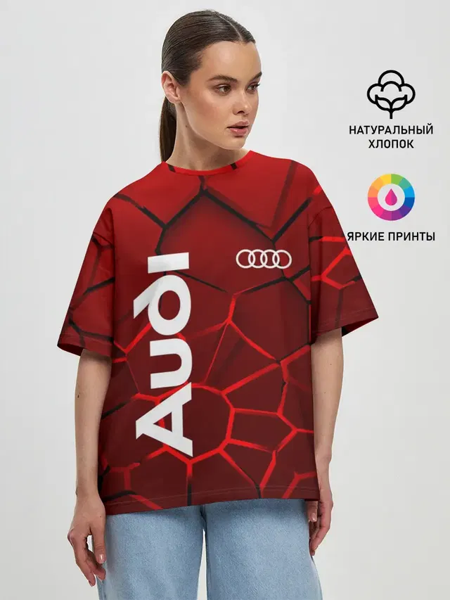 Женская футболка оверсайз