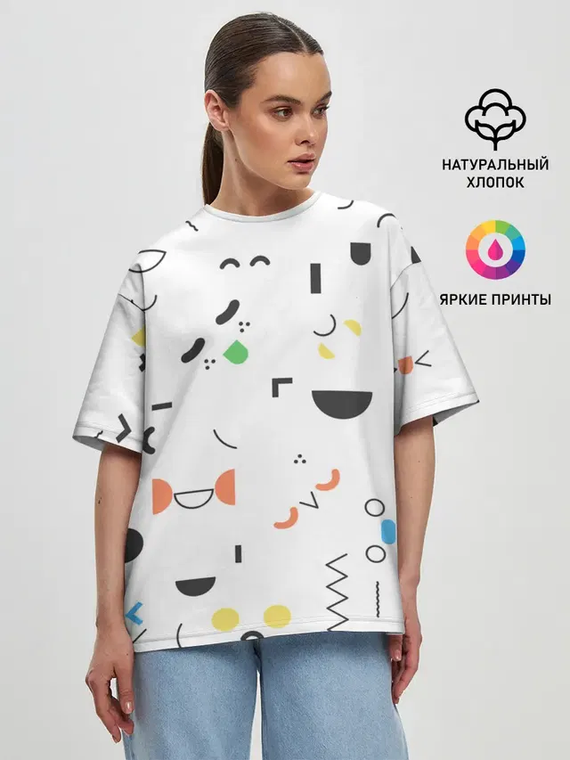 Женская футболка оверсайз