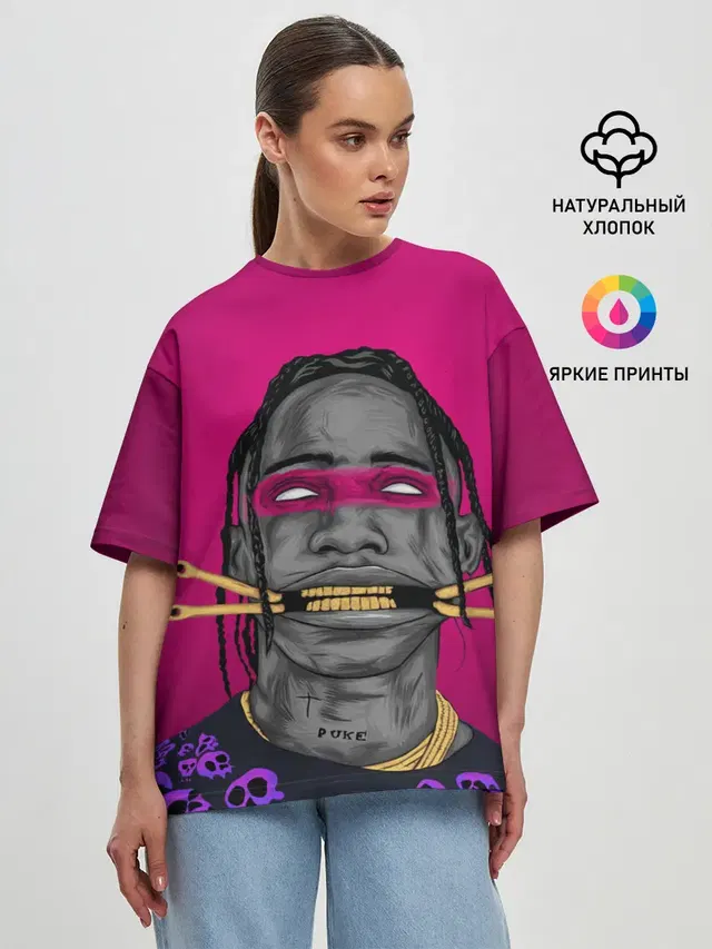 Женская футболка оверсайз