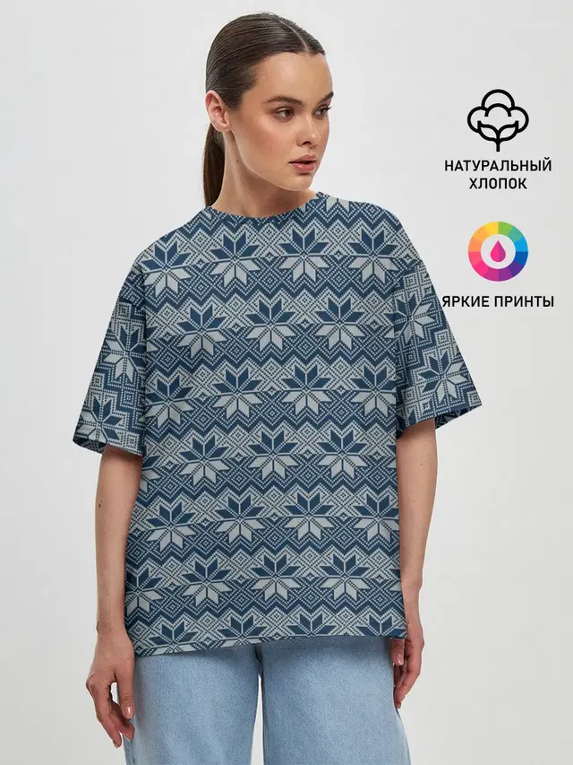 Женская футболка оверсайз