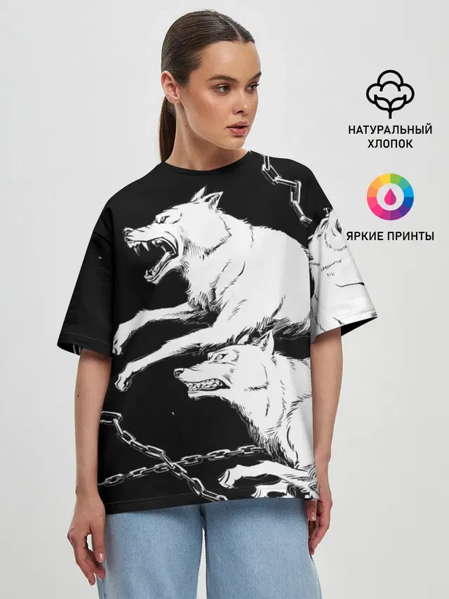 Женская футболка оверсайз