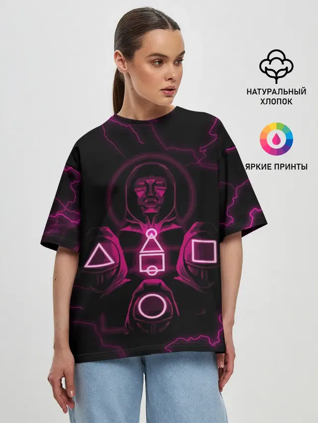 Женская футболка оверсайз